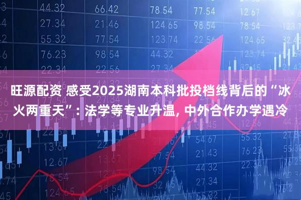 旺源配资 感受2025湖南本科批投档线背后的“冰火两重天”: 法学等专业升温, 中外合作办学遇冷
